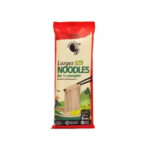 NOODLES LARGES DE RIZ DEMI-COMPLET BIO 170G