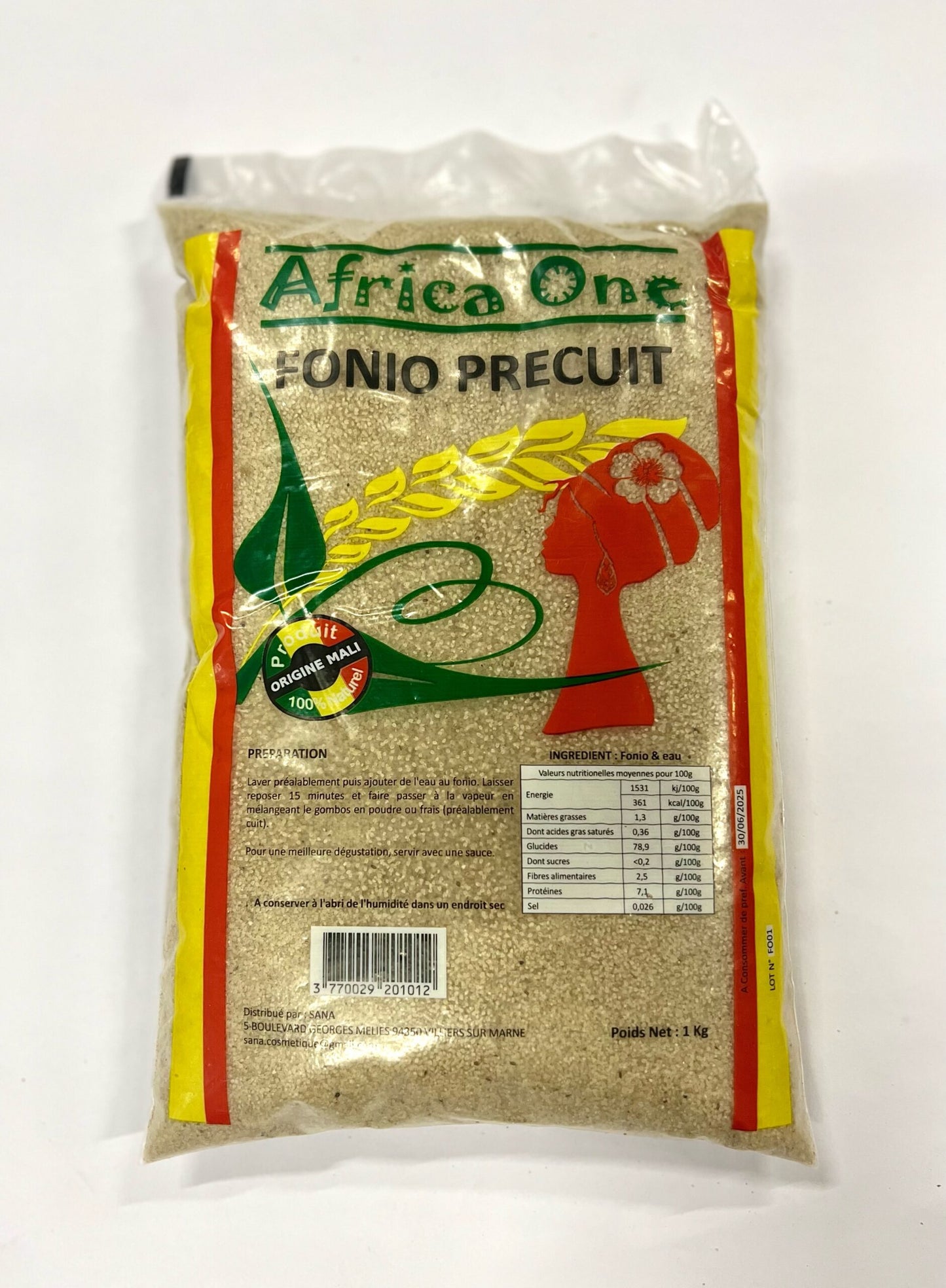 Fonio précuit 1Kg