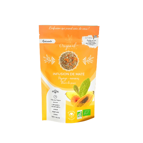 INFUSION DE MATÉ PAPAYE ANANAS FLEUR DE SOUCI BIO 70 g