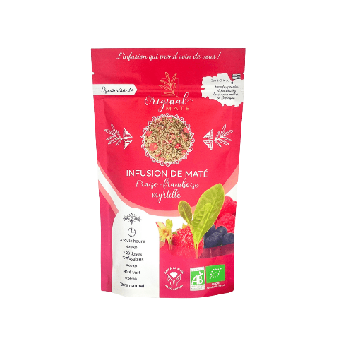 INFUSION DE MATÉ FRAISE FRAMBOISE MYRTILLE 70 g