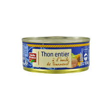 Thon entier à l'huile de tournesol 160g
